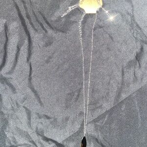 Elegant Silver and Black Necklace